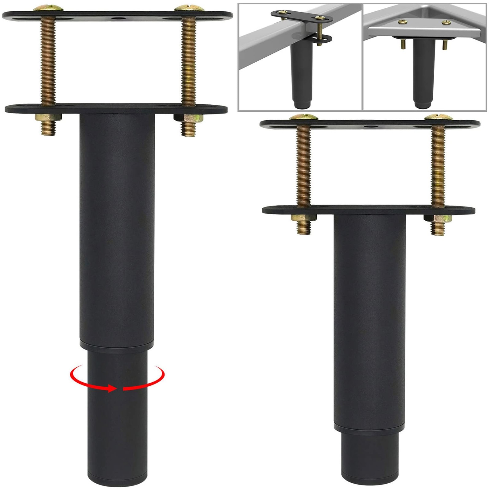 Adjustable Height Center Support Leg 7.08"-13.3" 4 Pcs for Bed Frame - Prevents