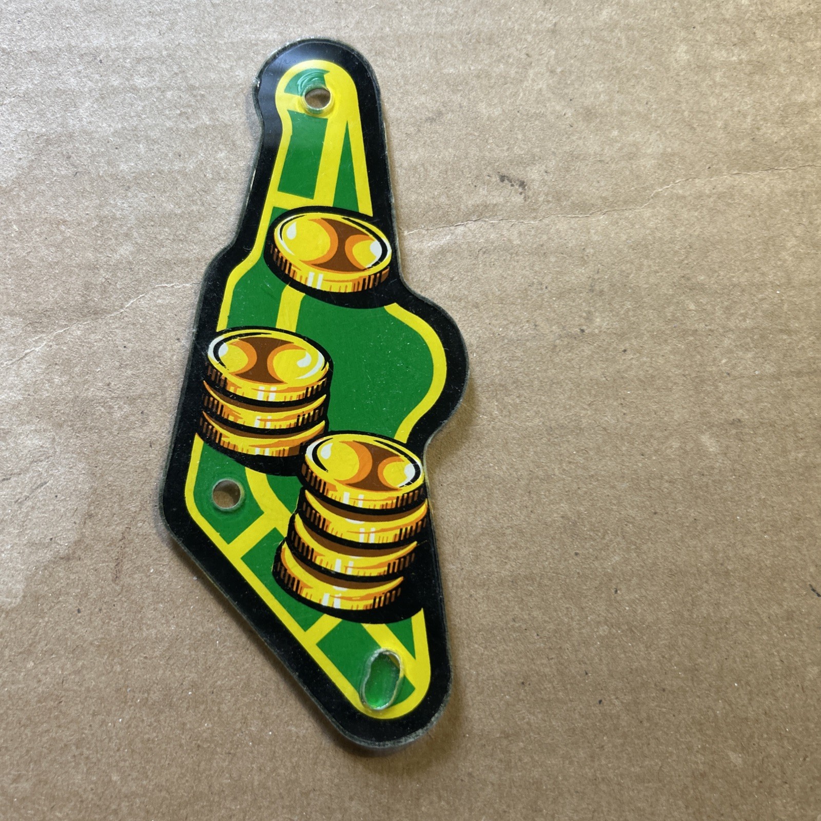 Unknown Gold Poker Chips Slingshot Playfield Pinball Plastic Part Bp1-b