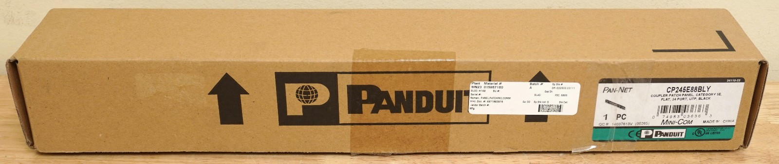 Panduit CP245E88BLY 24-Port Cat 5E Coupler Patch Panel - NEW