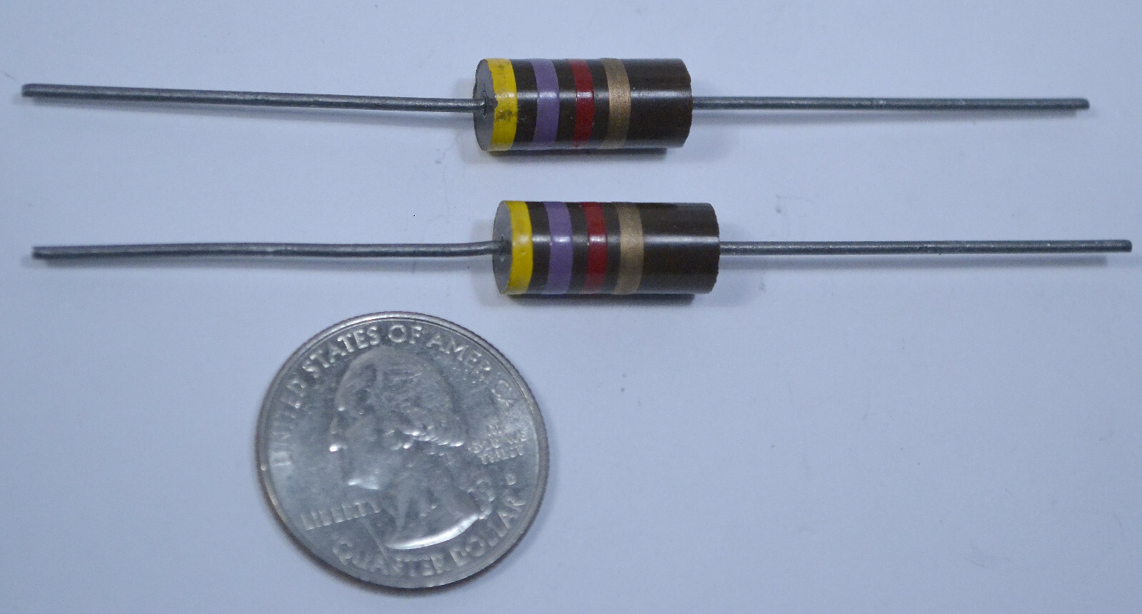 4.7K 4700 OHM 2 WATT QTY-2  ALLEN BRADLEY 5% TUBE GUITAR AMP PREAMP RESISTORS