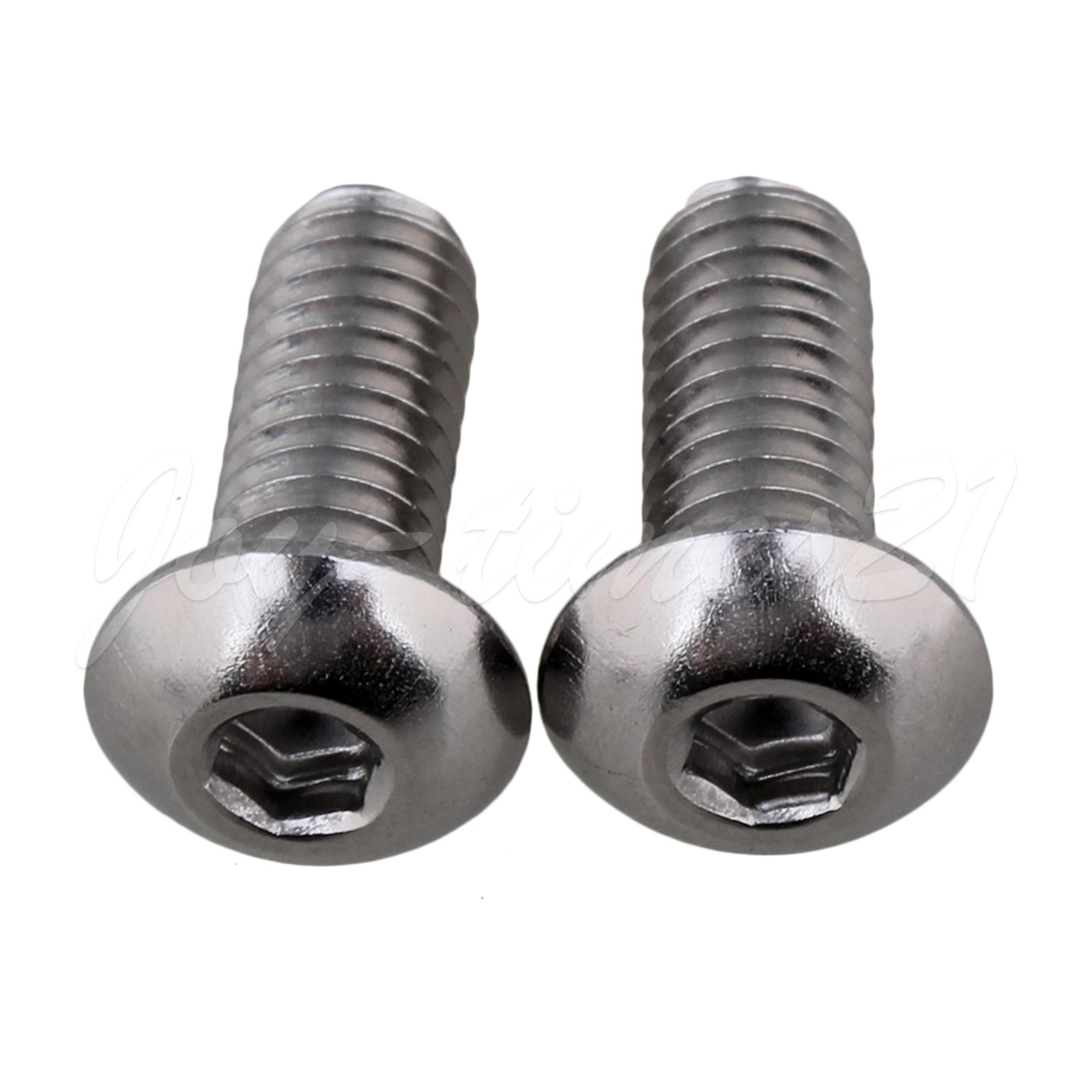 50pcs Silvery Metric Thread M4 Button Head Hex Socket Cap Screws Bolts