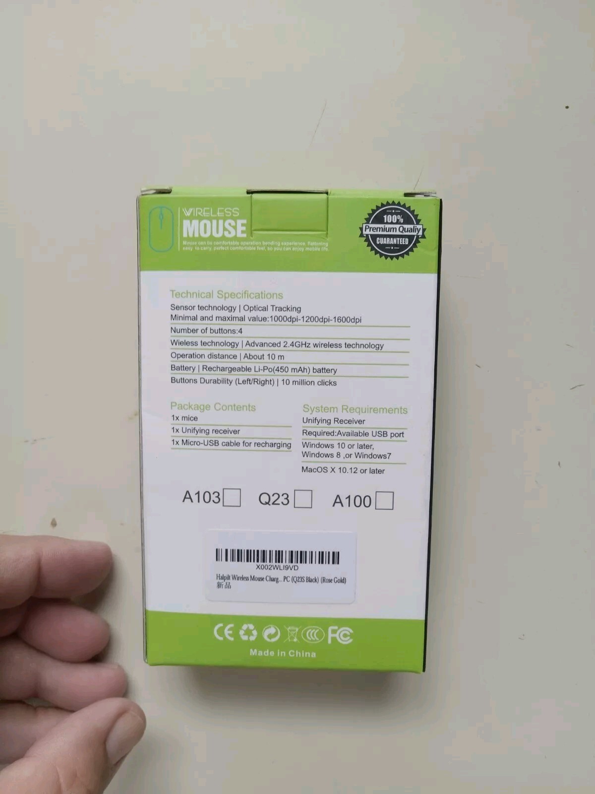 Halpilt 10m 1600DPI W2.4GHz Wireless Mouse