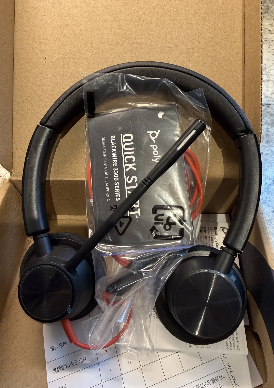 NEW Plantronics Blackwire 3320-M USB-A Stereo Headset