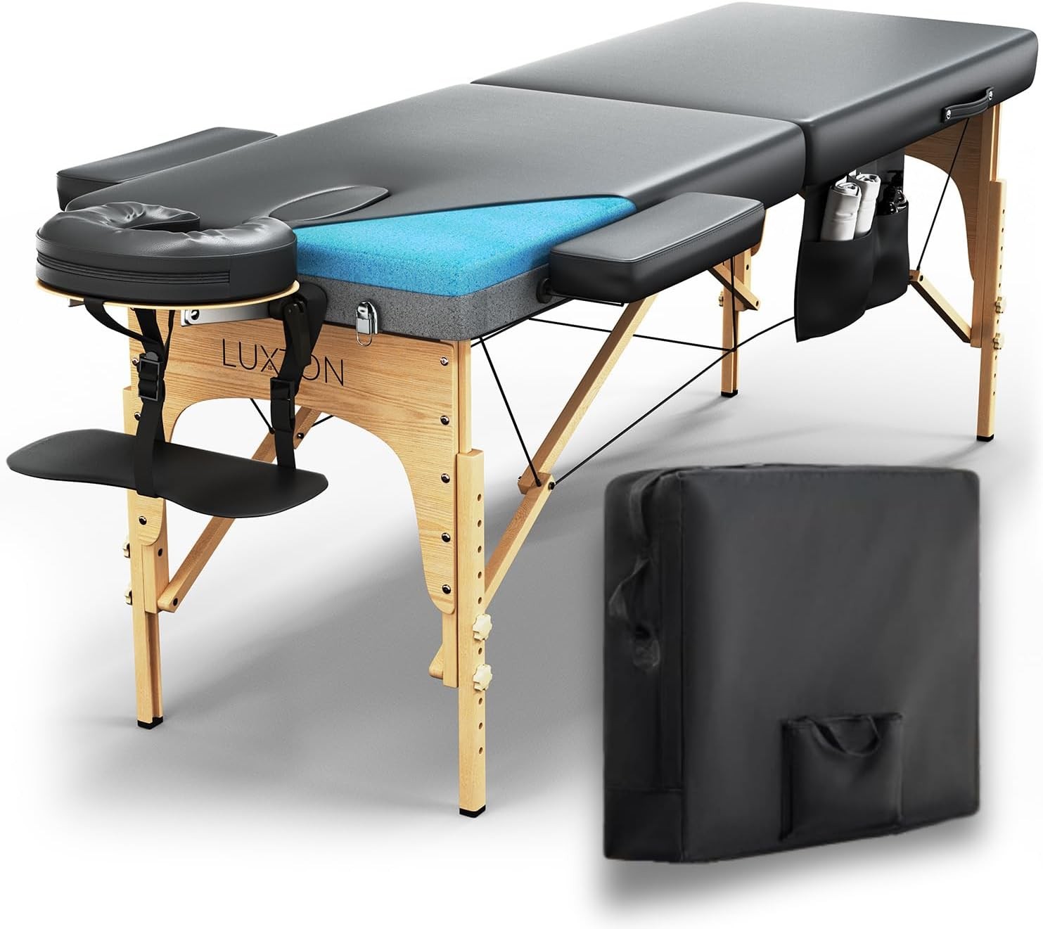 Portable Massage Bed 72x27 Memory Foam Case