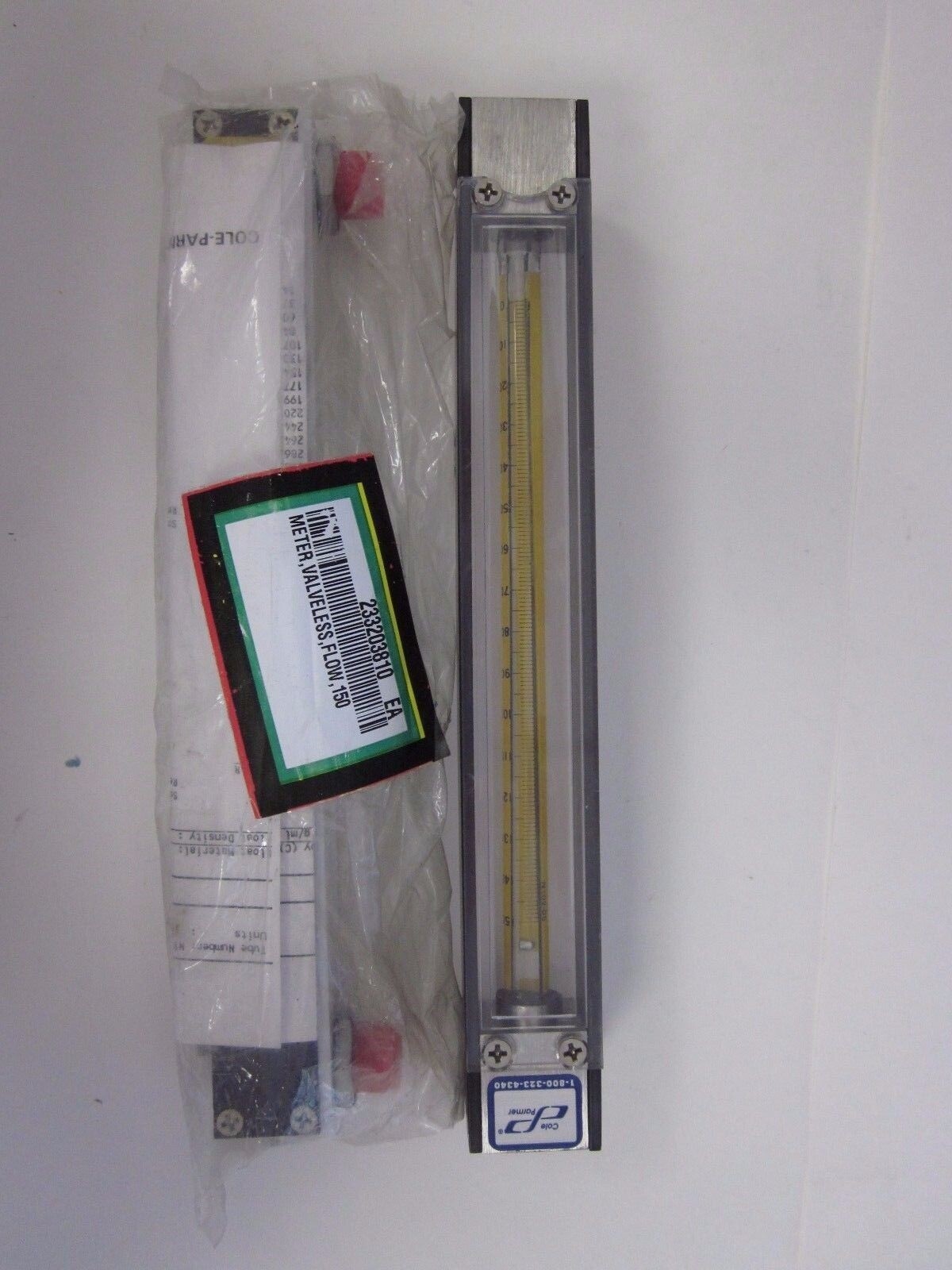 Cole Parmer N102-05 Valveless Flow Meter, 0-150 PSI, 1/4" Male - LOT of 2
