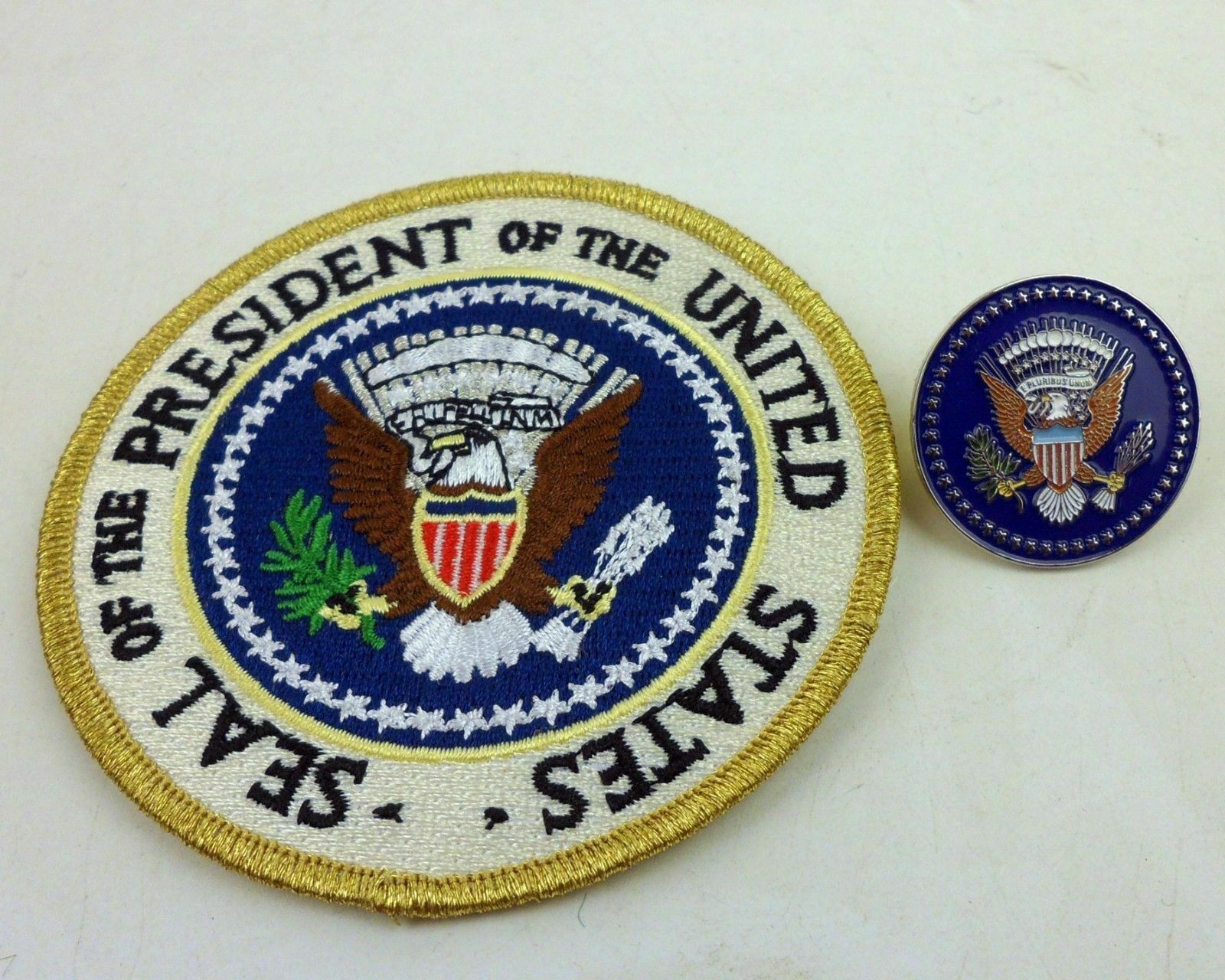 Seal Of The President Of The Patch & President Lapel Pin Us Eagle Brooch