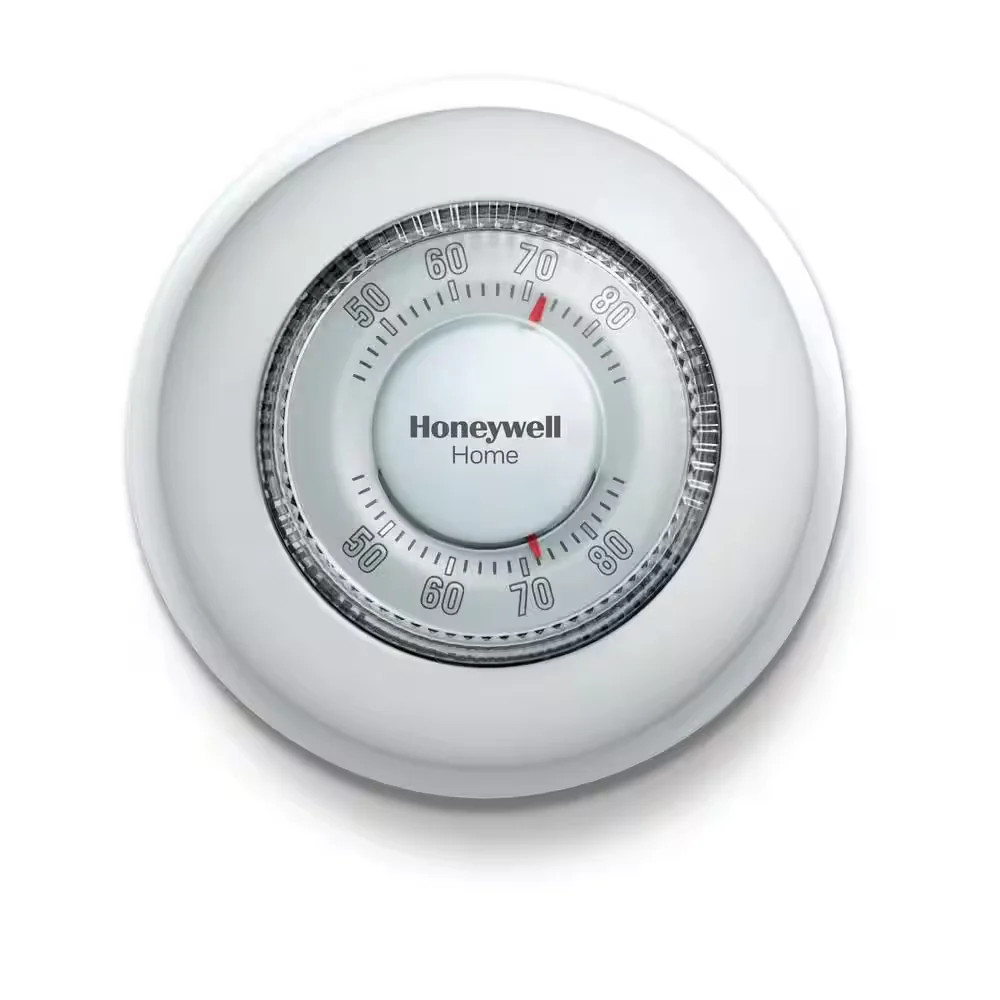 Round Non-Programmable Thermostat Manual Single Stage Heating Control