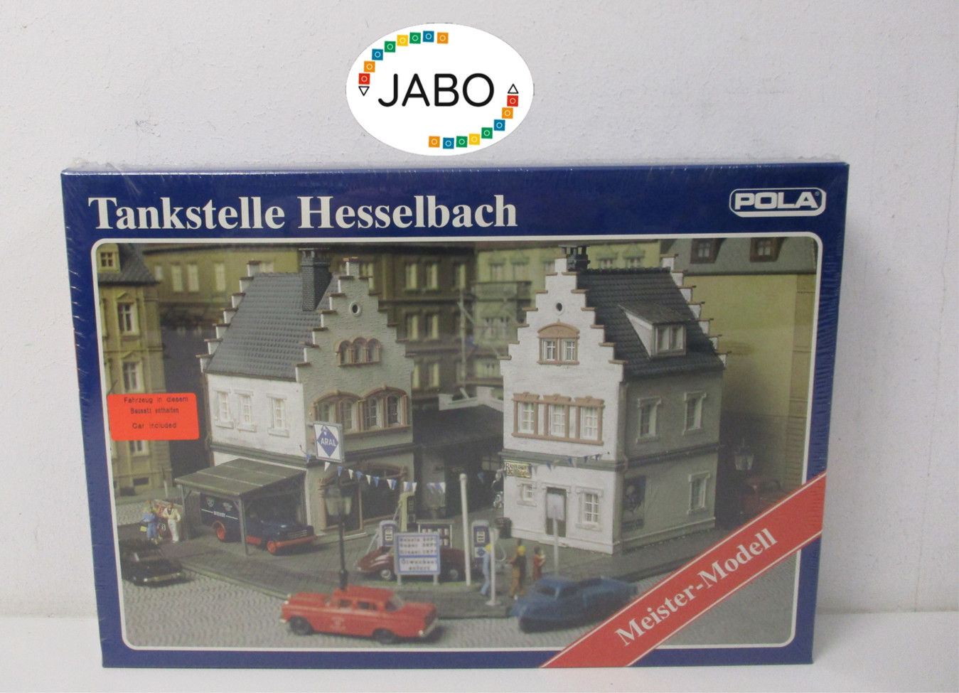 (RH/8) POLA H0 Kit 131 Filling Station Hesselbach Including Vehicle NEW/ORIGI...