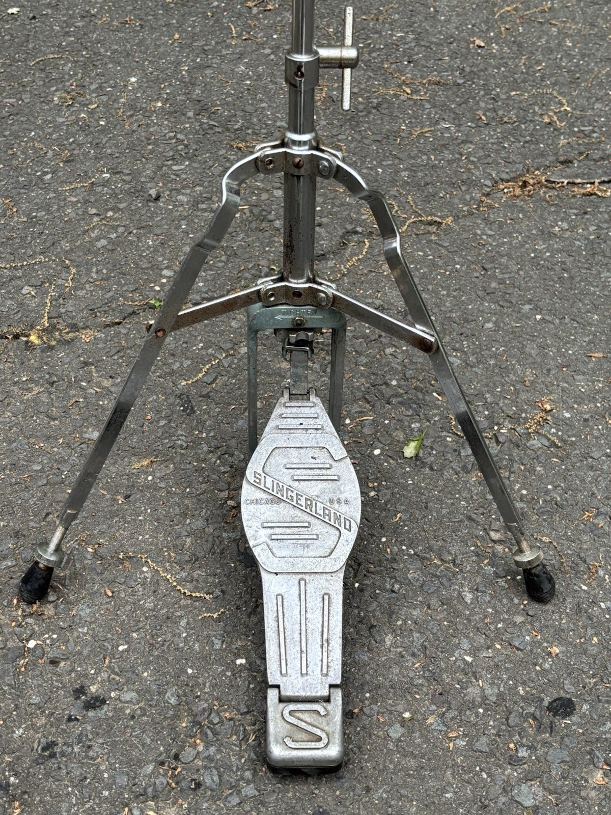 Vintage Blue Slingerland Hi Hat Stand NO CLUTCH Chicago USA HEX