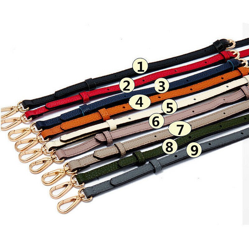 1.2cm Litchi Leather Shoulder Crossbody Handbag Purse Adjustable Bag Strap