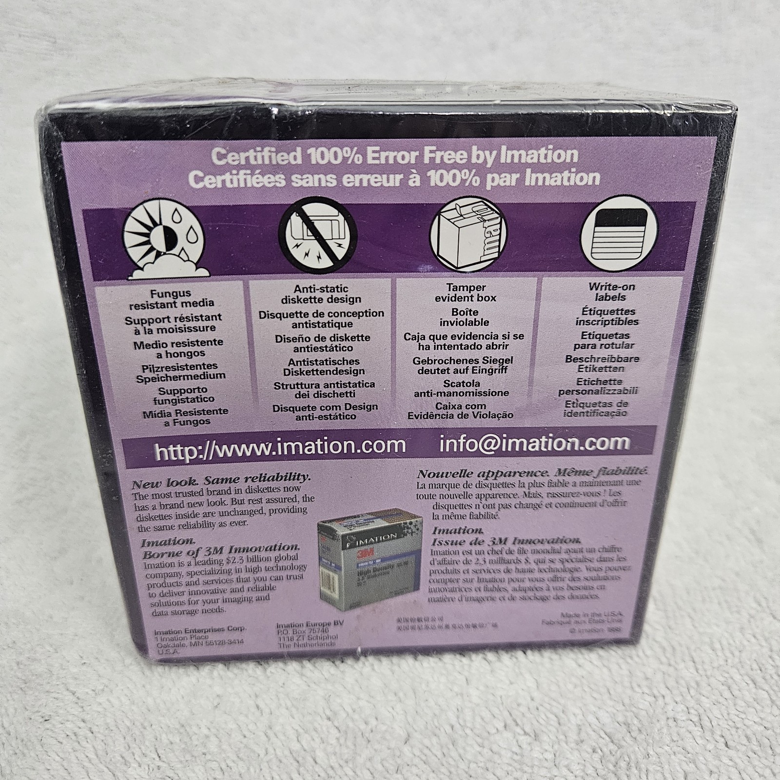 Sony Imation 3.5" High Density IBM 2HD PS/1/2 Formatted SEALED 10 Pack Diskettte