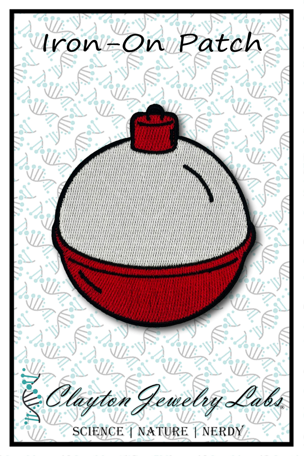 Fishing Bobber Embroidered Iron-on Patch