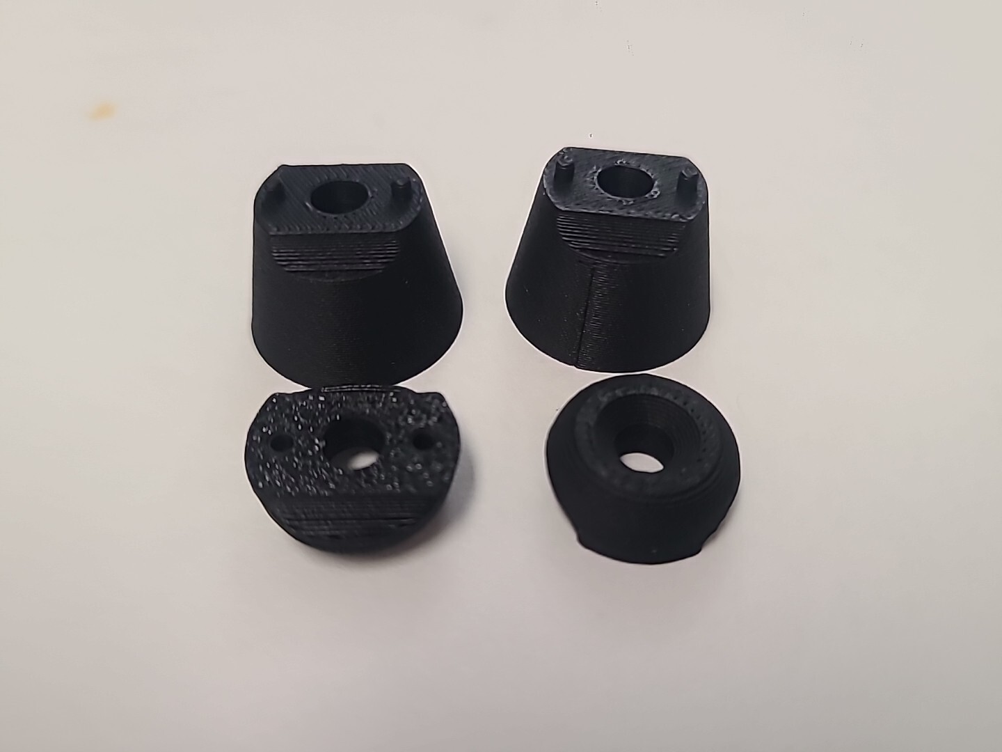 BALLY Pinball Machine NEW BLACK  Top RAIL POSTS & CAPS 2 Sets of 2 Pieces