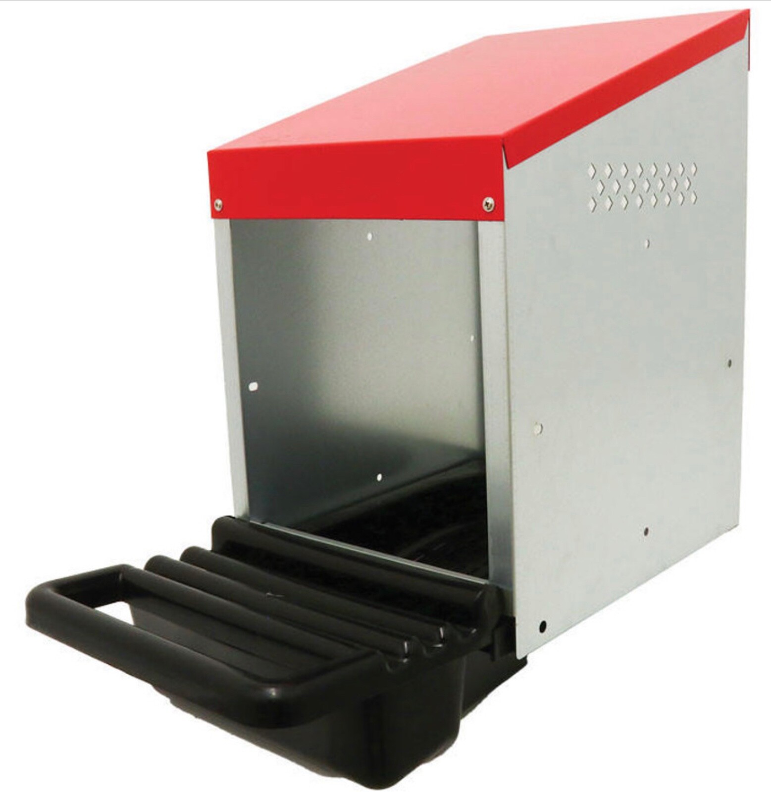 2x GALVANIZED STEEL EGG ROLLOUT ONE 1 HOLE NESTING BOX CHICKEN LAYING NEST RED