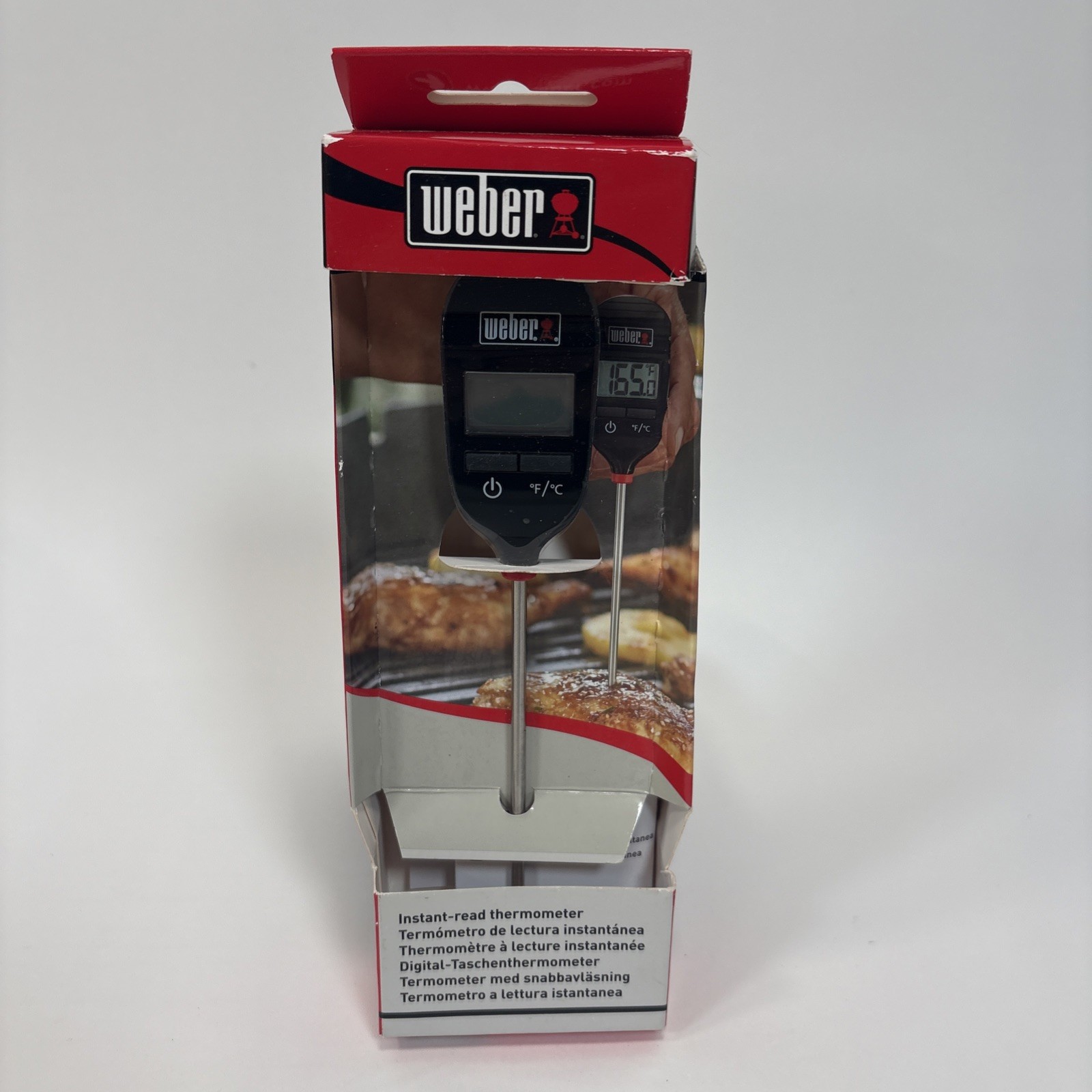 Weber 6750 Instant-Read Digital Thermometer Check Grilling Temp Accurate Cooking