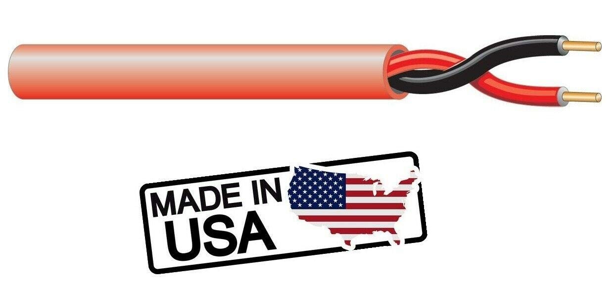 West Penn Wire 980RD - 18 Awg / 2 Conductor Solid FPLR Non-plenum Black