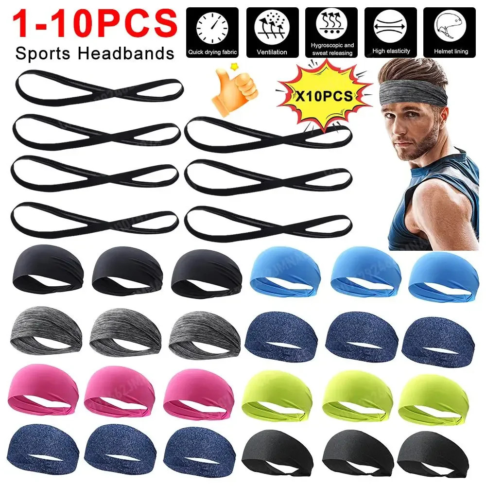 3PCS-1 Sports Sweatband Breathable Absorbent Headband Ultra-Thin Sweat Hair Hea