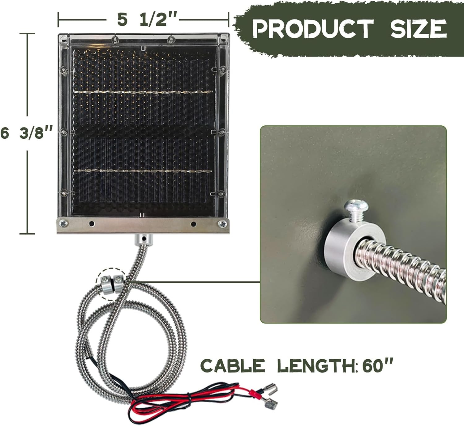 Highwild 12-Volt Solar Panel Charger for 12V Feeder D-