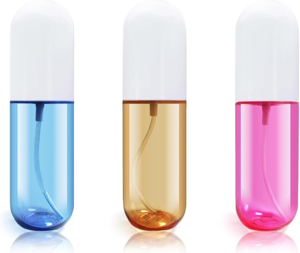 3PCS Mini Spray Bottle, 1.9oz Travel Spray Bottles Tsa Approved, Clear Mister