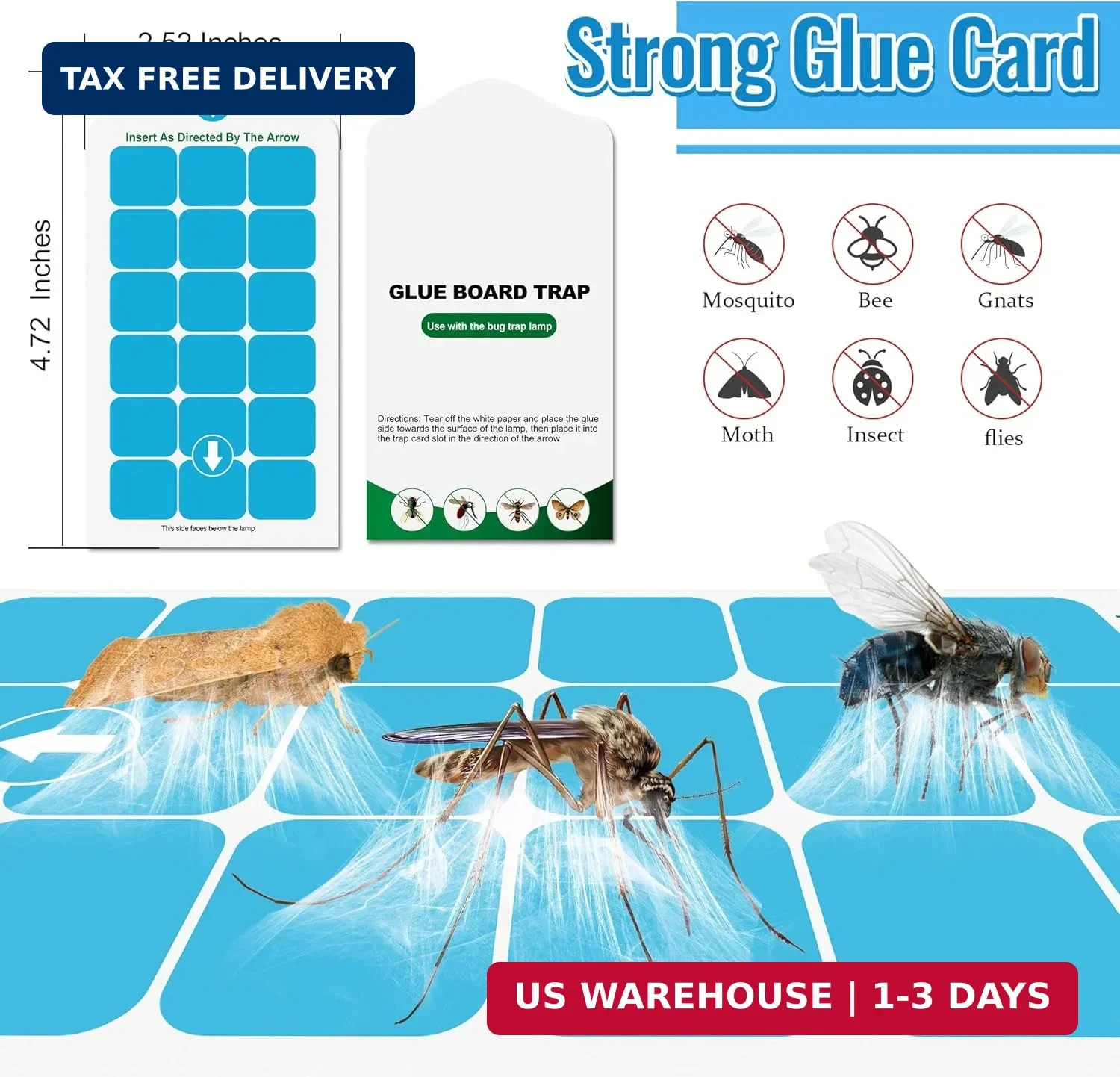 12 Pack Flying Insect Trap Refill Compatible with VEYOFLY Fly Trap LAMP