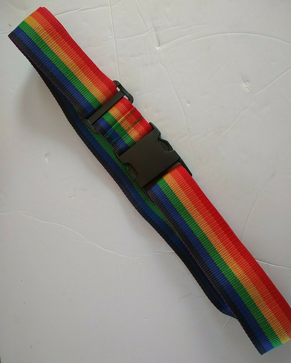 Rainbow Nylon Luggage Strap Colorful Adjustable Length