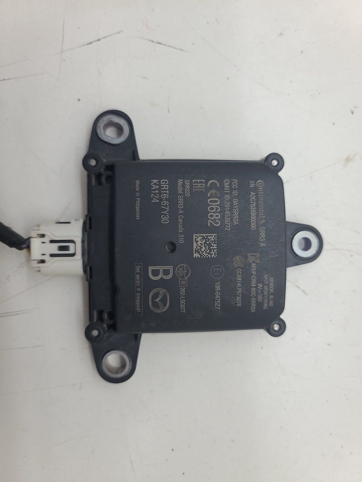 MAZDA 6 BLIND SPOT  RADAR SENSOR SENSOR PN: GRT6-67Y30-KA124