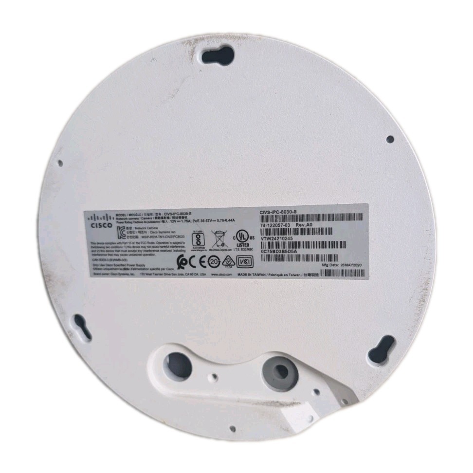 Cisco CIVS-IPC-8030S Network Dome Surveillance Camera