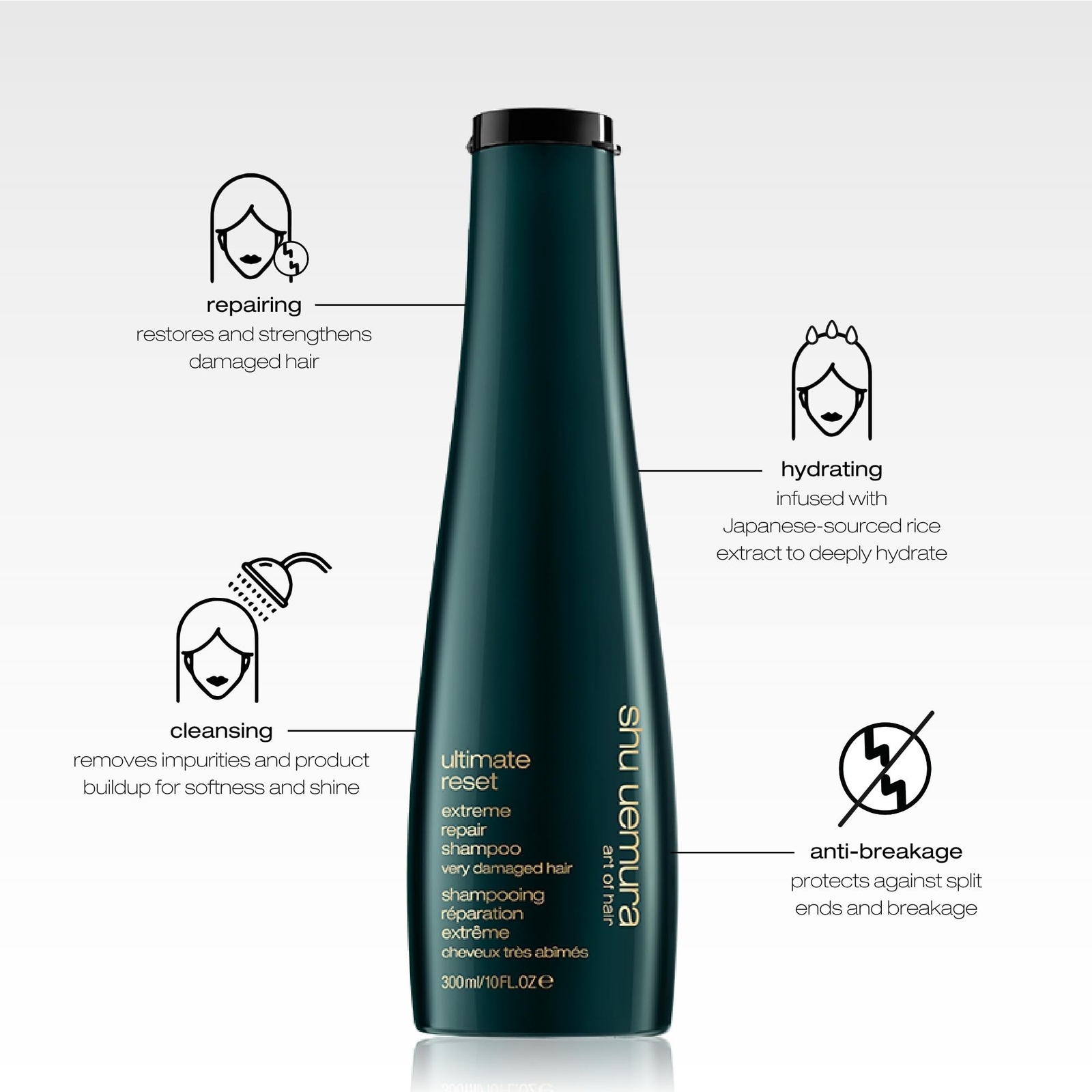 Shu Uemura Ultimate Reset Extreme Repair Shampoo - Strengthens to Reduce Brea...