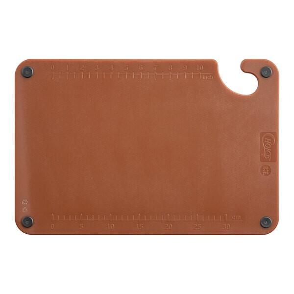 20" x 15" x 1/2" Brown Polyethylene Cutting Board - NSF Listed & BPA Free