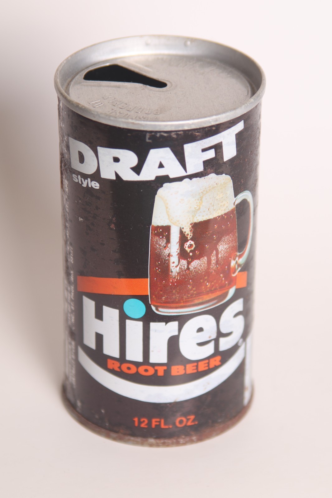 Hires Draft Root beer soda can - 12oz Pull Tab