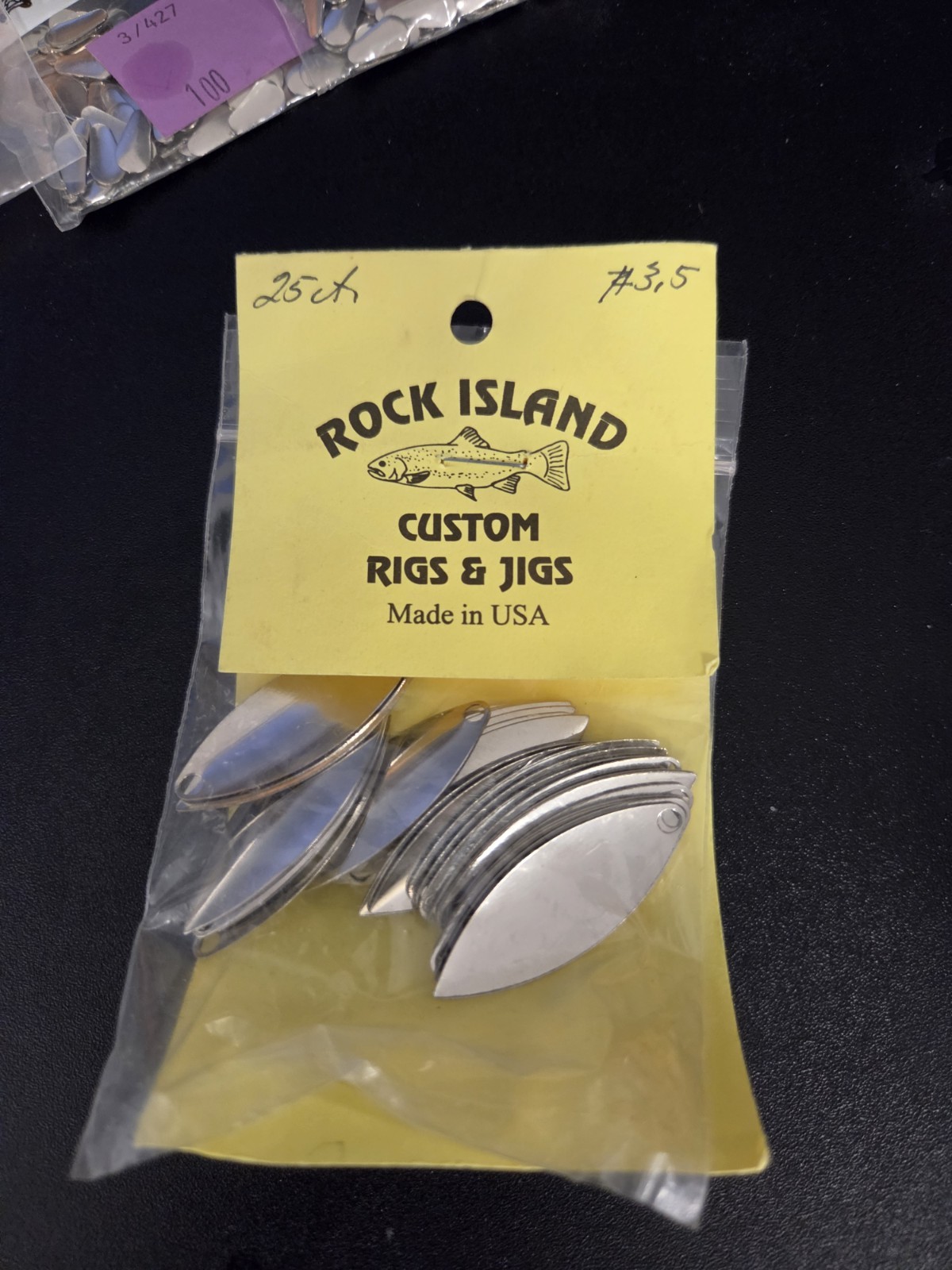ROCK ISLAND SPORTS Willow 25 Spinner Blades  #3.5 walleye crawler harness nickel
