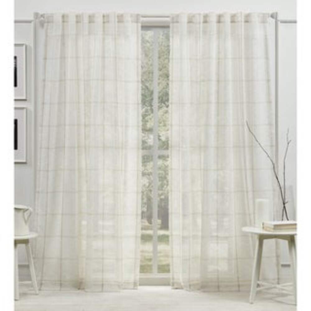 Rubin Sheer Back Tab Rod Pocket Curtain Panel