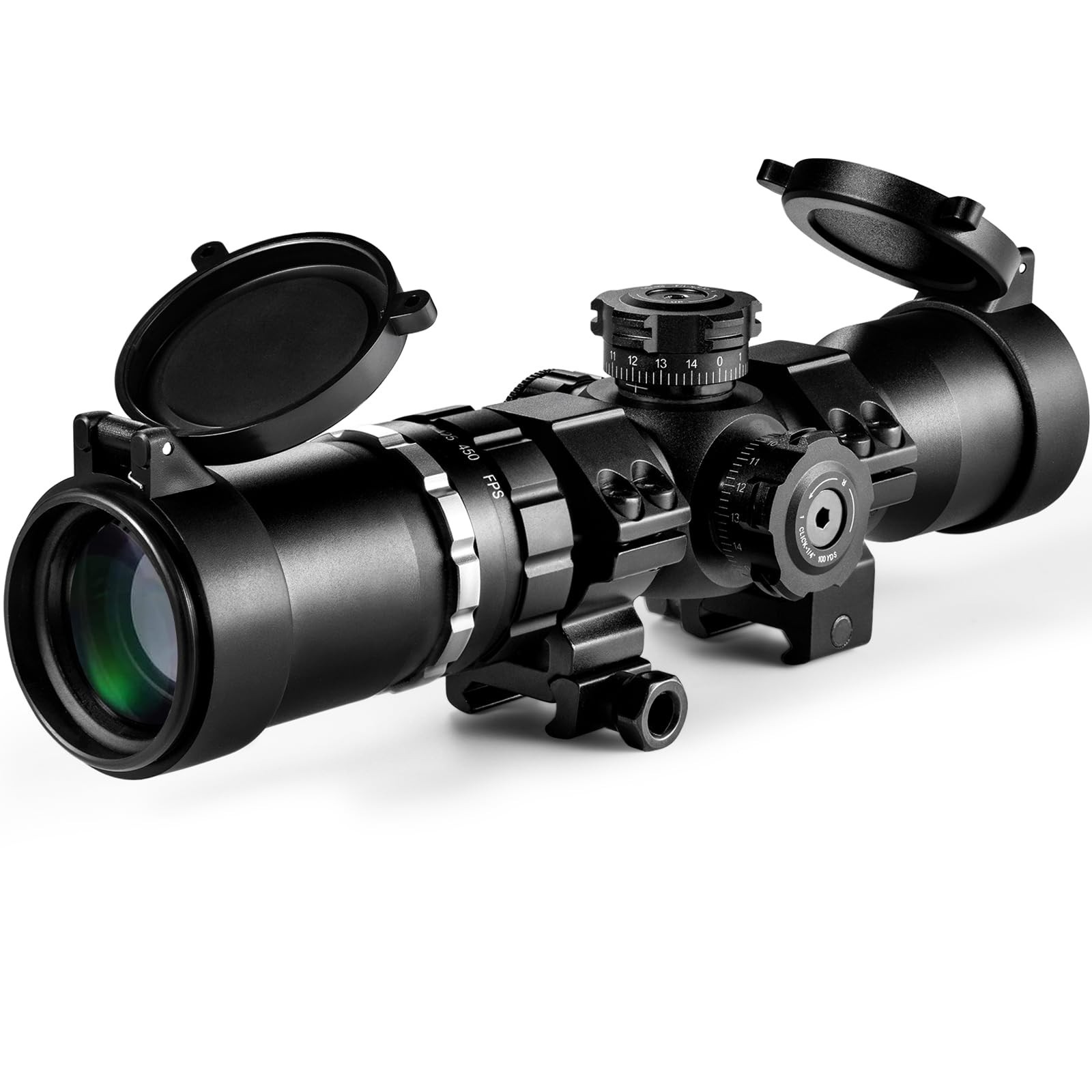 Crossbow Scope 1.5-5x32, with Locking Ring, 250-450 FPS Speed Adjustment, Spe...