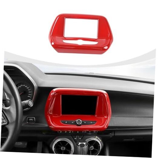 for Camaro Radio Navigation GPS Screen Panel Cover Trim Small Screen Red