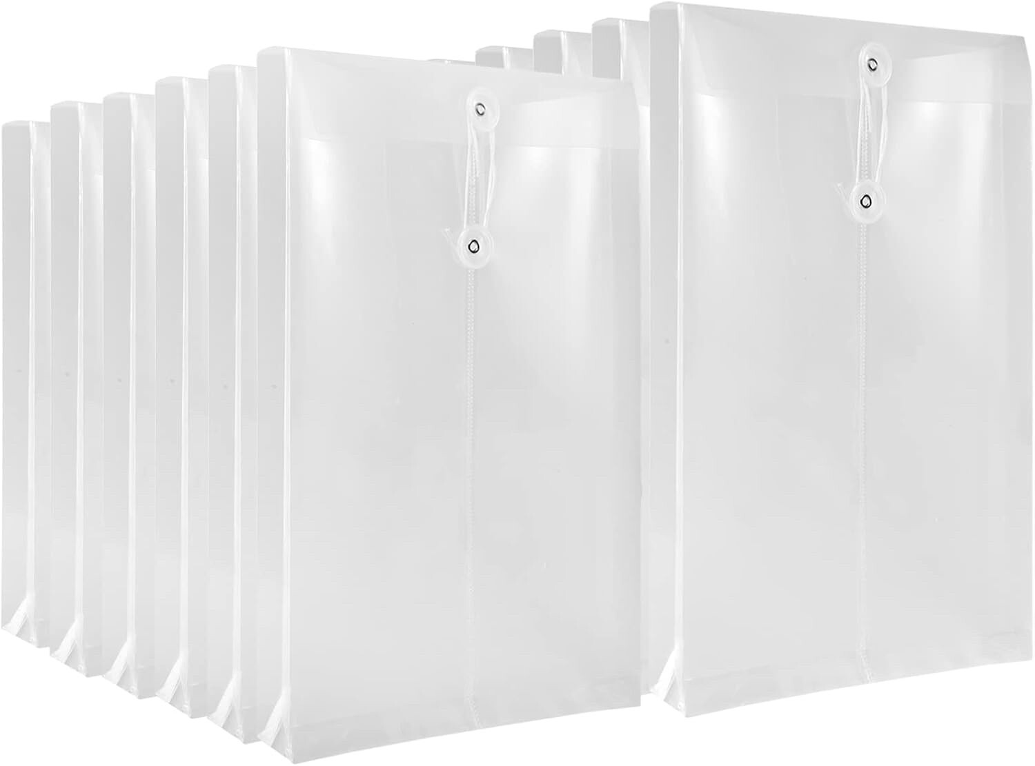 Scrapbooking Craft Organizers 25 Clear Plastic 12 x 10Folder String Tie Closure