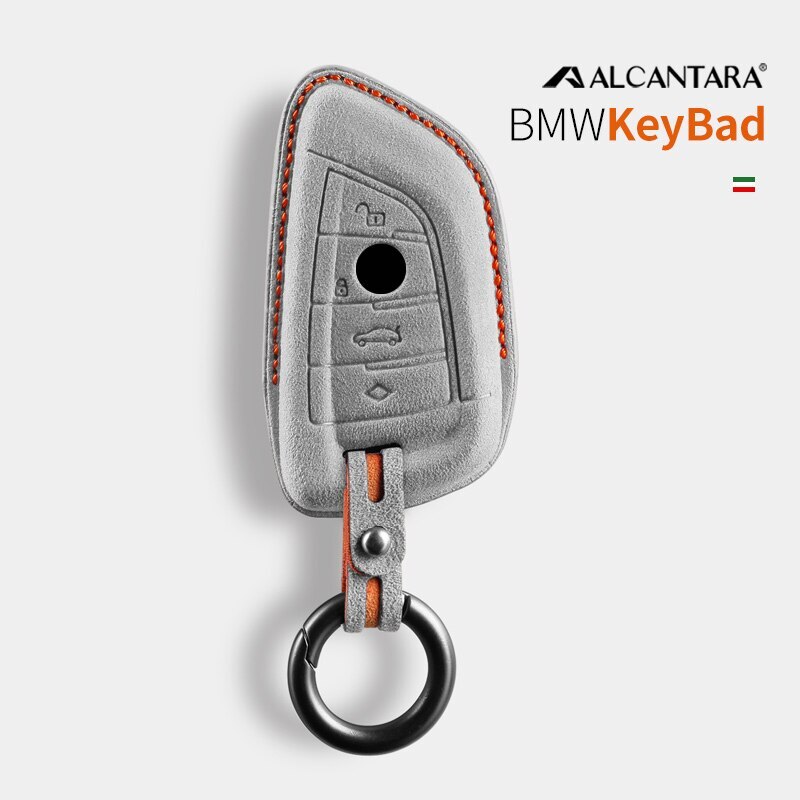 Alcantara Car Key Case Cover For BMW X1 X3 X5 X6 1 2 3 5 7 Series F15 F16 F20