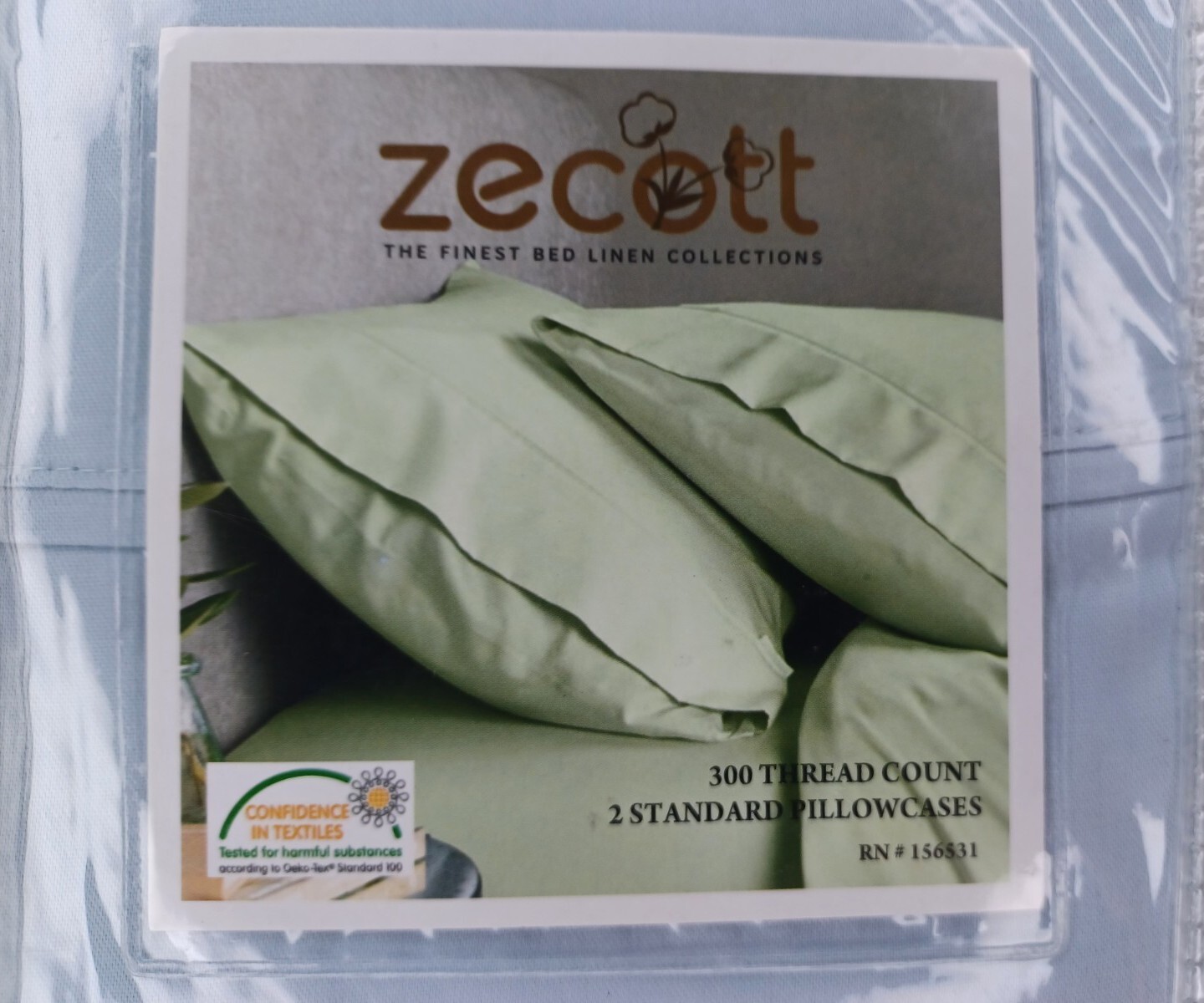 2 Standard Pillowcases 300 Thread Count Sateen Blue Pillowcase Set