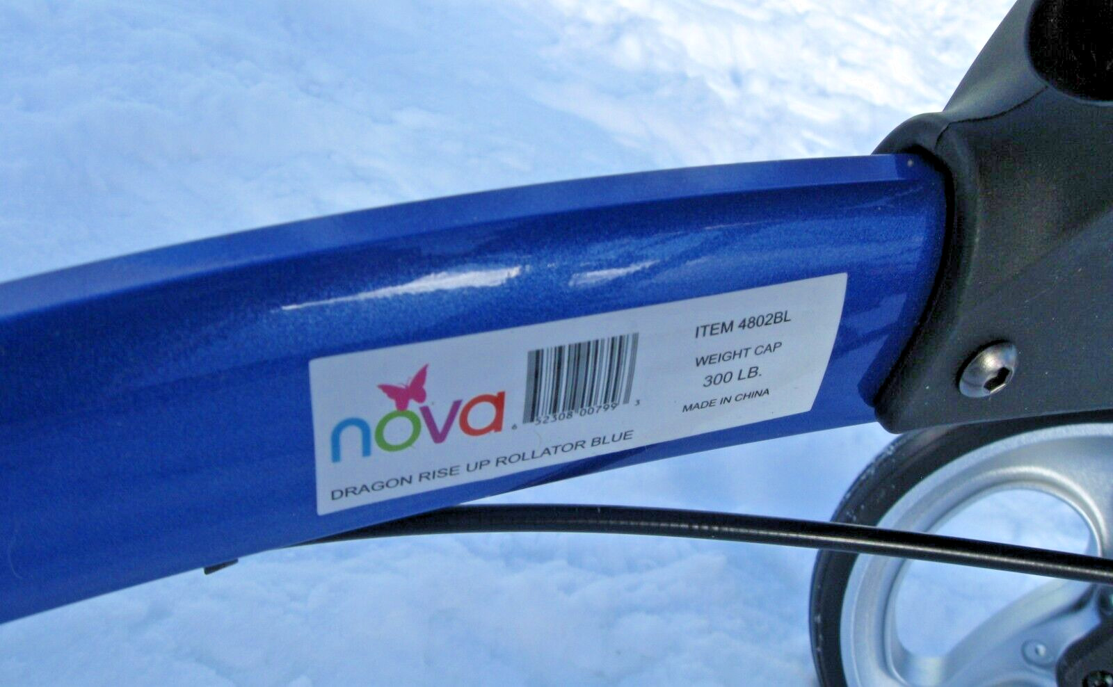 Nova Dragon Fold n’ Go Rise UP Rollator Upright STANDING WALKER Bright BLUE