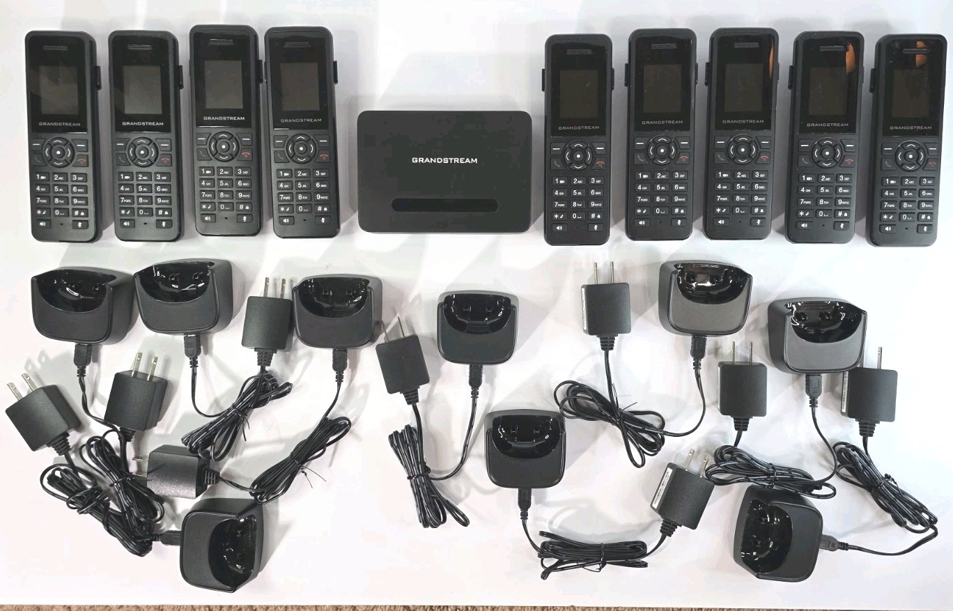 Grandstream DP750 Long Range DECT Base Station + 9 DP720 Handsets VoIP Wireless