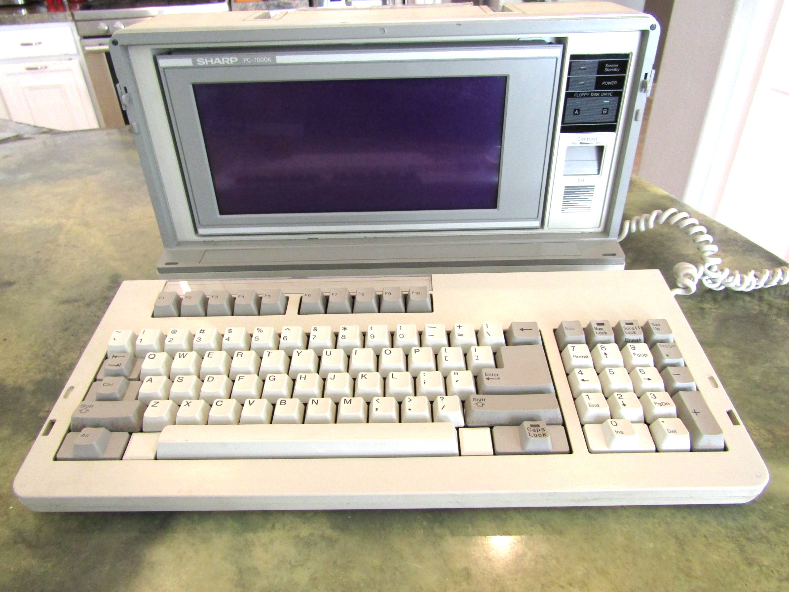Vintage Scarce "A" Version Sharp PC-7000A Portable Luggable Personal Computer