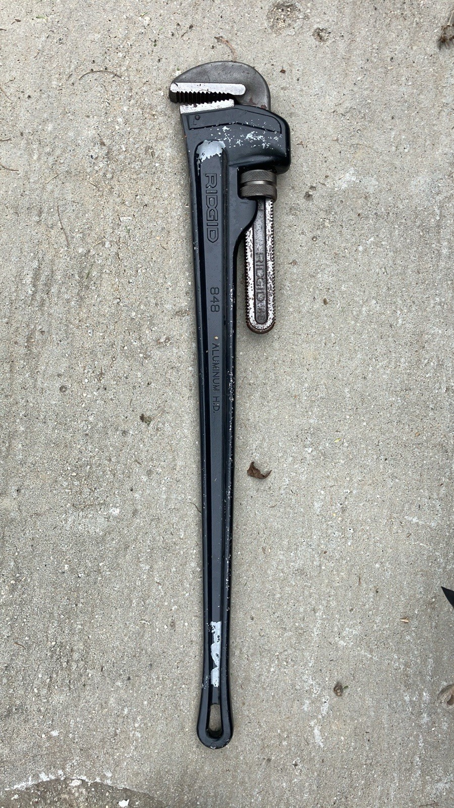 Ridgid 48" Aluminum Straight Pipe Wrench 848 6" Pipe Capacity USA