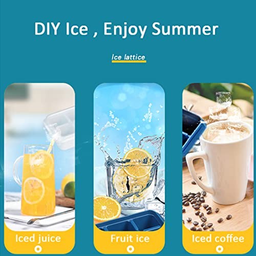 Ice Cube Trays 2 Pack - Mini Size Silicone Ice Cube Molds with Removable Lids