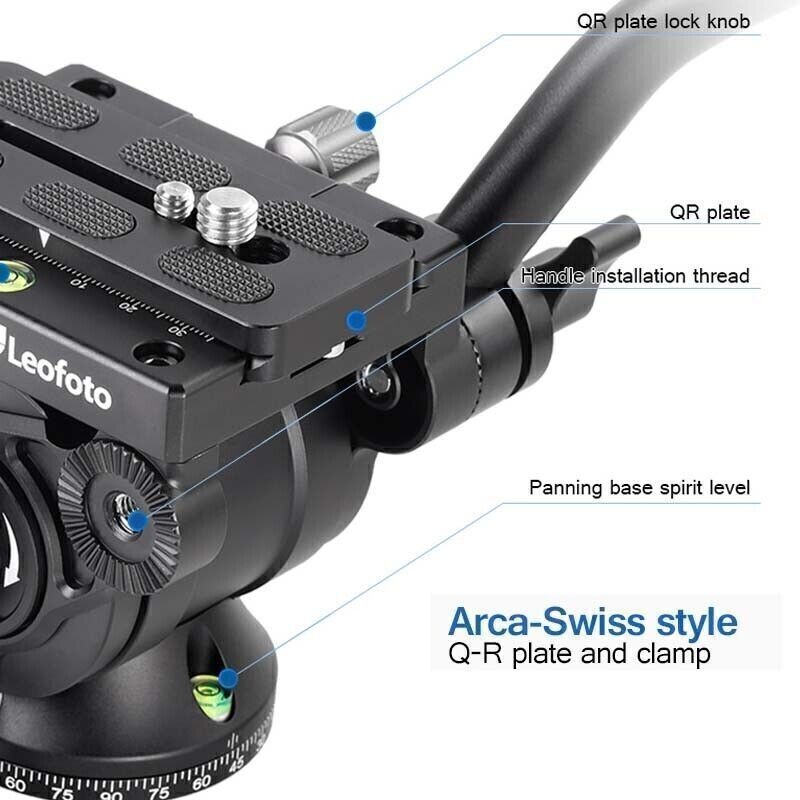 Leofoto LVM-323C+BV-10 Carbon Fiber Video Tripod Kit with 75mm Bowl