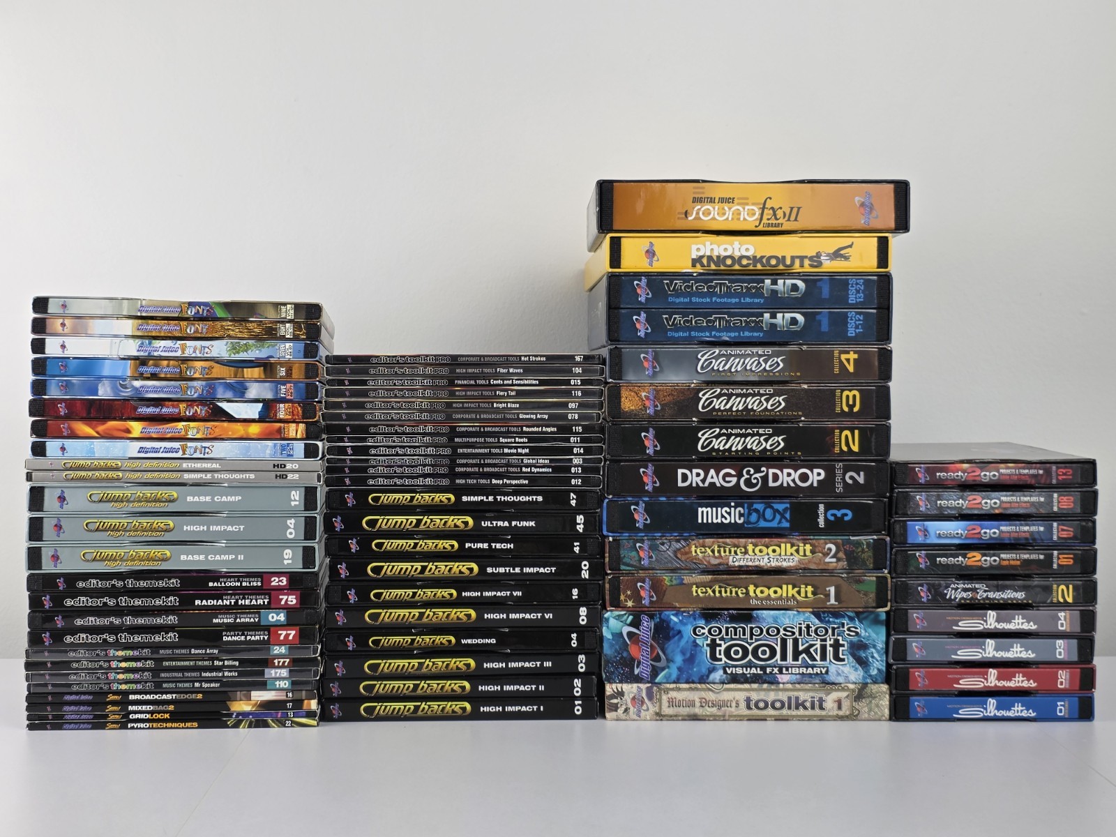 Digital Juice MASSIVE Lot 69 Items Video Editing Stock Footage DVD Mac Windows