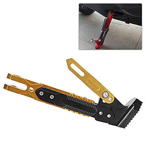 Motorcycle Side Stand, Aluminum Alloy Motorcycle Kickstand Adjustable