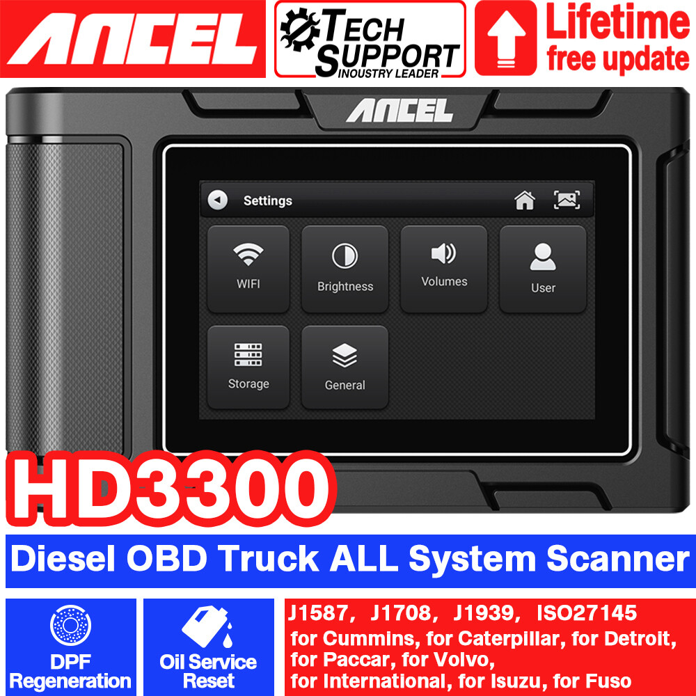 Ancel HD3300 Diesel Heavy Duty Truck All System OBD Diagnostic Scanner DPF Regen