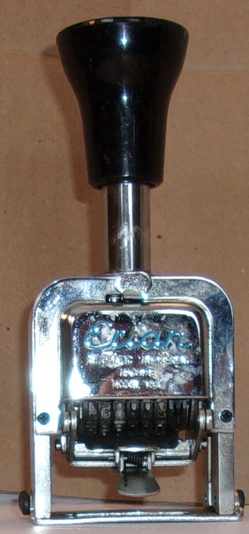 Vintage Wesr German Ectan Numbering Machine 6 Digit Stamp, Model 188, NMint