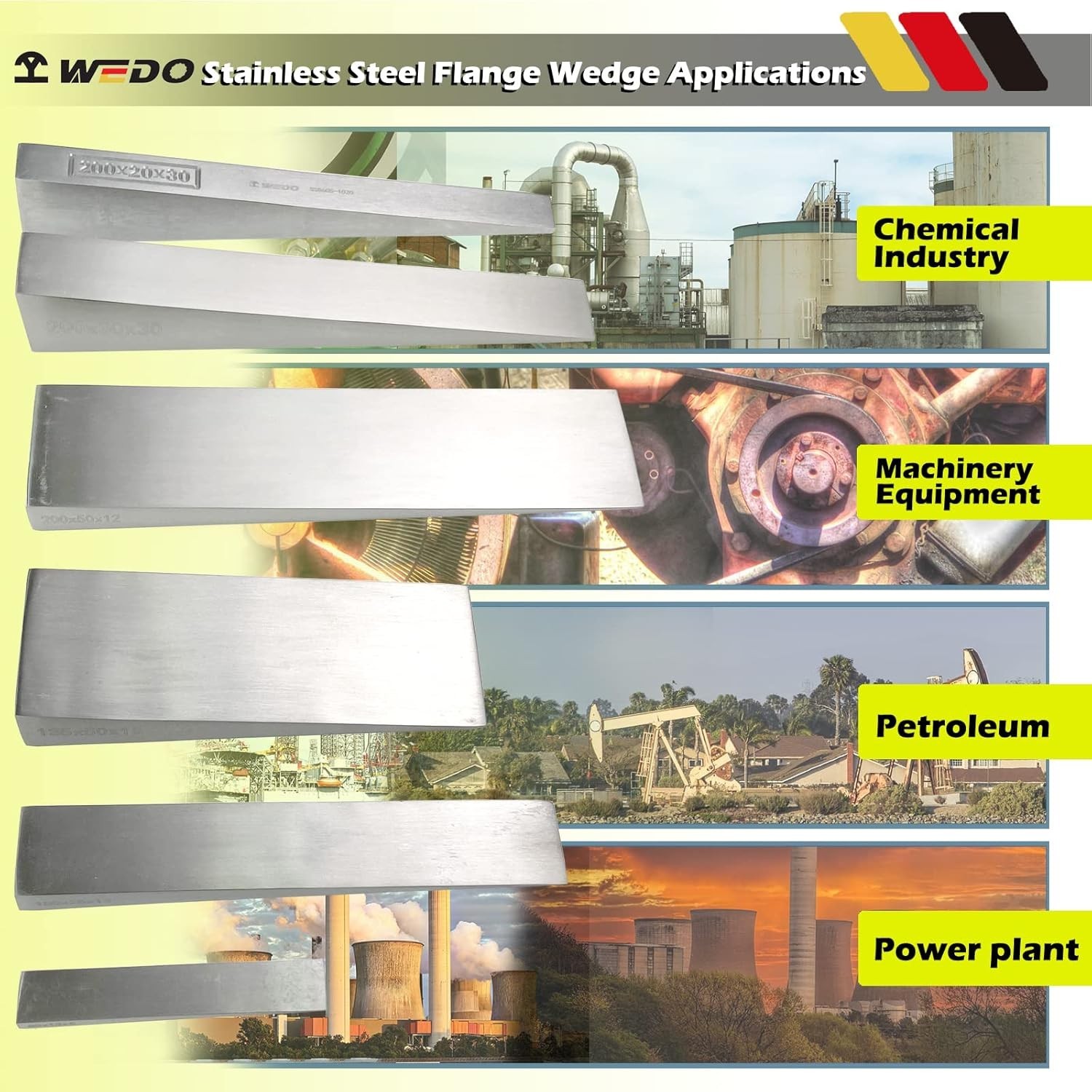 Stainless Steel Flange Wedge,Pipefitting Welding Tool,Rust-proof,Corrosion Re...