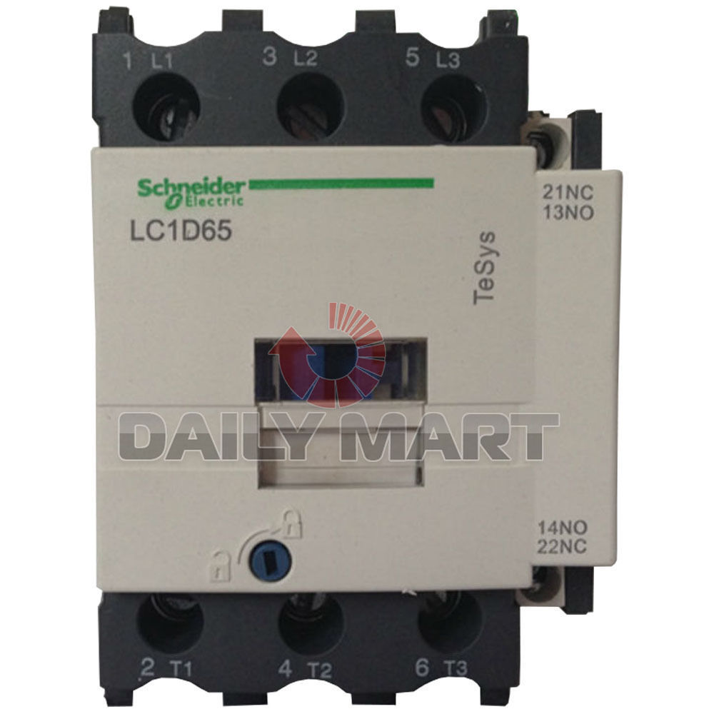 Schneider LC1D65F7C Telemecanique Square D TeSys 3-Pole DIN Contactor 110vAC