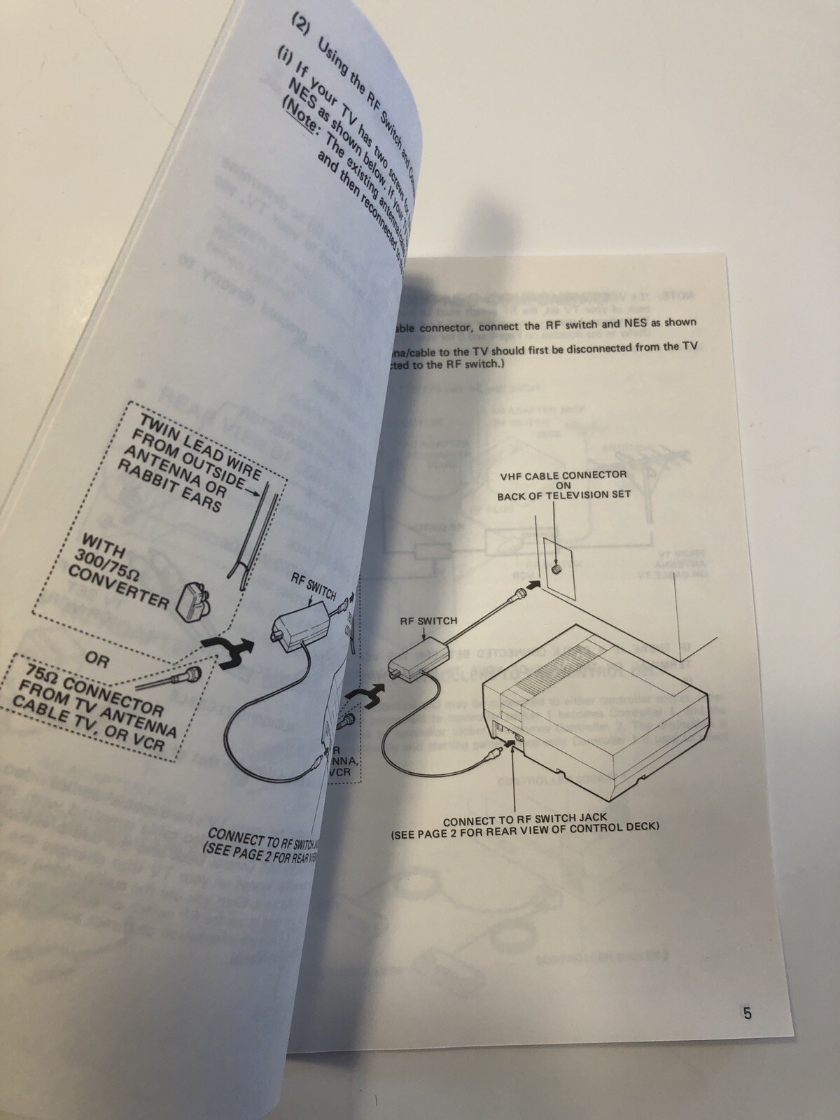 Original Nintendo Entertainment System NES Control Deck Instruction Manual